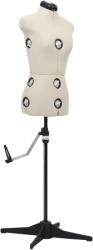 vidaXL krémszínű női állítható próbababa S-es méret 33-40 (288484)