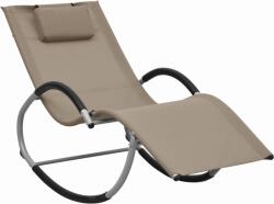 vidaXL tópszínű textilén napozóágy párnával (47790)