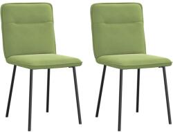 vidaXL 2 db világoszöld bársony étkezőszék (4101212)