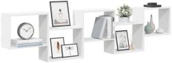 vidaXL fehér szerelt fa fali kockapolc 5 rekeszes színű (859995)