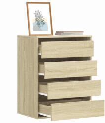 vidaXL sonoma tölgy színű szerelt fa fiókos sarokszekrény 60x41x76 cm (852872)