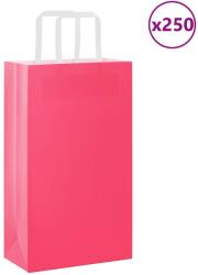 vidaXL 250 db rózsaszín papírzacskók fogantyúkkal 21x11x36 cm (4101897)