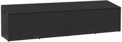 vidaXL fekete polyrattan kerti tárolóláda 220x50x58 cm (4104074)