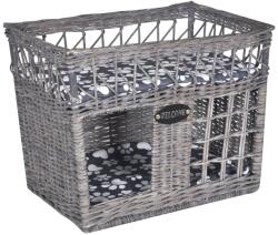 vidaXL Négyzet alakú fűzfa macskabútor kisállatház/ágy/kaparóoszlop párnával (170225)