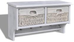 vidaXL fehér császárfa fali polc 60 x 23, 5 x 33 cm (240792)