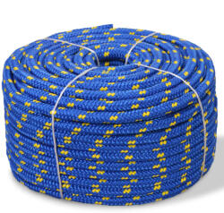 vidaXL kék polipropilén hajókötél 12 mm 50 m (91297)