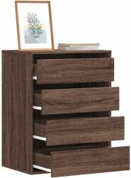 vidaXL barna tölgy színű szerelt fa fiókos sarokszekrény 60x41x76 cm (852876)