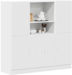 vidaXL 3 részes fehér szerelt fa Konyhai szekrénygarnitúrák (3324151)