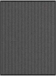 vidaXL lábtörlő csíkos fekete és szürke 90x120 cm (4105595)