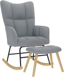 vidaXL világosszürke szövet hintaszék lábtartóval (4016800)