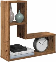 vidaXL 2 db antik fa színű szerelt fa fali kockapolc 50x15x50 cm (856604)