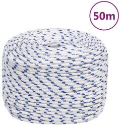 vidaXL fehér polipropilén hajókötél 8 mm 50 m (152290)