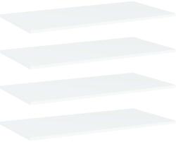 vidaXL 4 db fehér szerelt fa könyvespolc lap 80 x 40 x 1, 5 cm (805330)