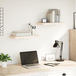 vidaXL 2 db szerelt fa függőpolc 50 x 23, 5 x 4 cm (4010686)