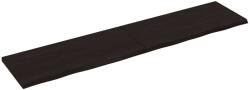 vidaXL sötétbarna kezelt tömör tölgyfa fali polc 220 x 50 x (2-4) cm (363856)