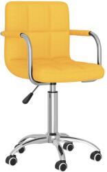 vidaXL mustársárga szövetborítású forgó étkezőszék (3087976)