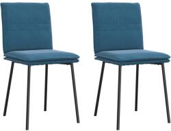 vidaXL 2 db kék bársony étkezőszék (4101254)