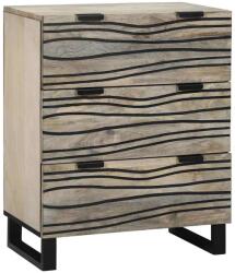 vidaXL Széf fiókkal Fehér 60 x 33.5 x 75 cm Tömör mangófa (4017975)