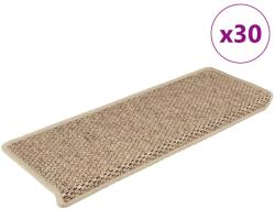 vidaXL 30 db lépcsőszőnyegek öntapadós szizál kinézetű 65x21x4 cm (3365891)