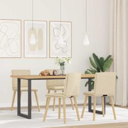 vidaXL 4 db krémszínű szövet étkezőszék (3315362)