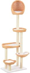 vidaXL természetes fűzfa macskabútor szizál kaparófával (170729)