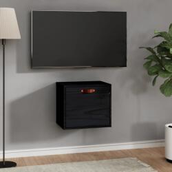 vidaXL fekete tömör fenyőfa faliszekrény 40 x 30 x 35 cm (818349)