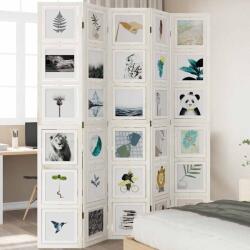 vidaXL 5 paneles fehér tömör császárfa térelválasztó (358696)