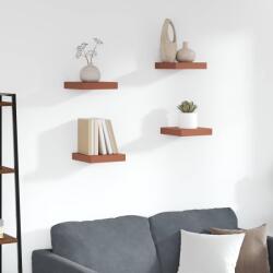 vidaXL Falpolc Falra szerelhető 4 pcs Piros 23 x 23, 5 x 4 cm Faanyag (42019919)