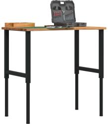 vidaXL világosbarna tömör tölgyfa munkapad 100 x 60 x (71, 5-98) cm (3309697)