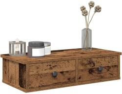 vidaXL Falipolc fiókokkal régi fa 60x28x15 cm műszaki fa (859948)