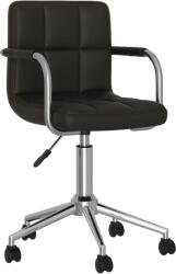 vidaXL fekete műbőr forgó étkezőszék (3088186)