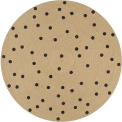 vidaXL kézzel font jutaszőnyeg pöttyös mintával 150 cm (133688)