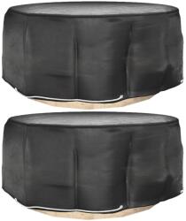 vidaXL 2 db kerek kerti bútorhuzat 10 fűzőlyukkal Ø260 x 90 cm (3155358)