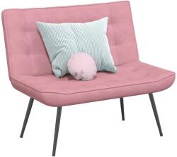 vidaXL rózsaszín bársonypad 110 x 74 x 84 cm (4012340)