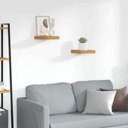 vidaXL Falpolc Falra szerelhető 2 pcs Barna 23 x 23, 5 x 4 cm Faanyag (42019939)