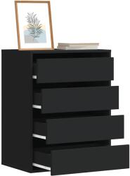 vidaXL fekete szerelt fa fiókos sarokszekrény 60 x 41 x 76 cm (852871)