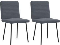 vidaXL 2 db sötétszürke bársony étkezőszék (4101134)
