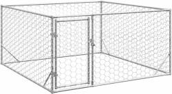 vidaXL kültéri kutyakennel ajtóval 2x2x1 m horganyzott acélból (4105411)