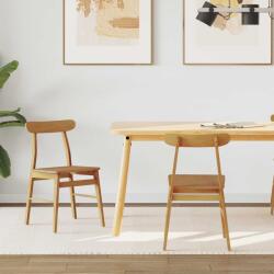 vidaXL Étkezőszék 2 pcs Természetes Tömör Gumi Fa (42020486)