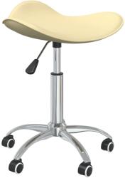 vidaXL krémszínű műbőr kozmetikai zsámoly (323687)