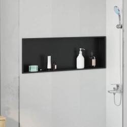 vidaXL Zuhany Niche Fekete 90 x 30 x 9, 5 cm Rozsdamentes acél (42012675)