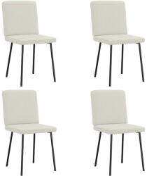 vidaXL 4 db krémszínű bársony étkezőszék (3315295)
