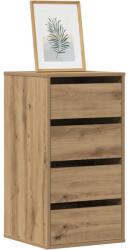 vidaXL kézműves tölgy szerelt fa fiókos sarokszekrény 40 x 41 x 76 cm (852869)