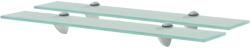 vidaXL 2 db lebegő üvegpolc 60 x 20 cm 8 mm (3051521)
