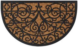 vidaXL félkör alakú gumi és kókuszrost lábtörlő 45 x 75 cm (155667)