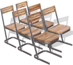 vidaXL 6 db tömör tíkfa étkezőszék (274358)