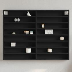 vidaXL fekete szerelt fa vitrinszekrény 100 x 8, 5 x 75 cm (847934)