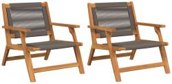vidaXL Kerti bútor 2 pcs Szürke 67 x 76 x 73 cm Tömör Akácfa (367832)