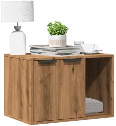 vidaXL kézműves tölgy színű szerelt fa macskaalomdoboz 60 x 40 x 40 cm (857732)