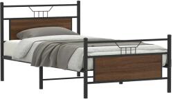 vidaXL ágykeret matrac nélkül barna tölgy 107x203 cm műfa (4106855)